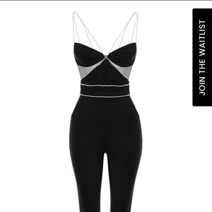 Heiress Beverly Hills DIAMANTE STRAP JUMPSUIT